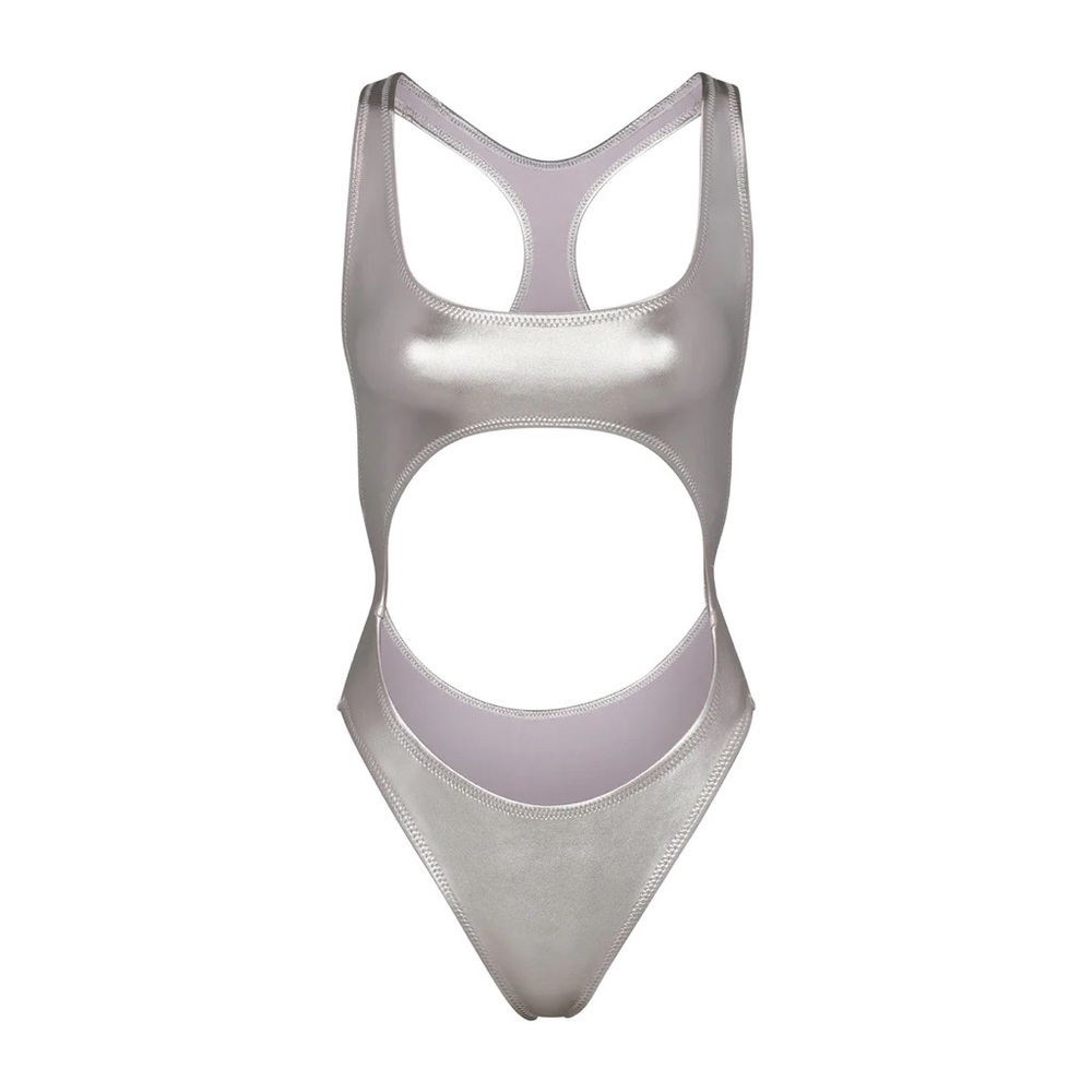Skims metallic Swim Monokini XS NWT SOLD OUT